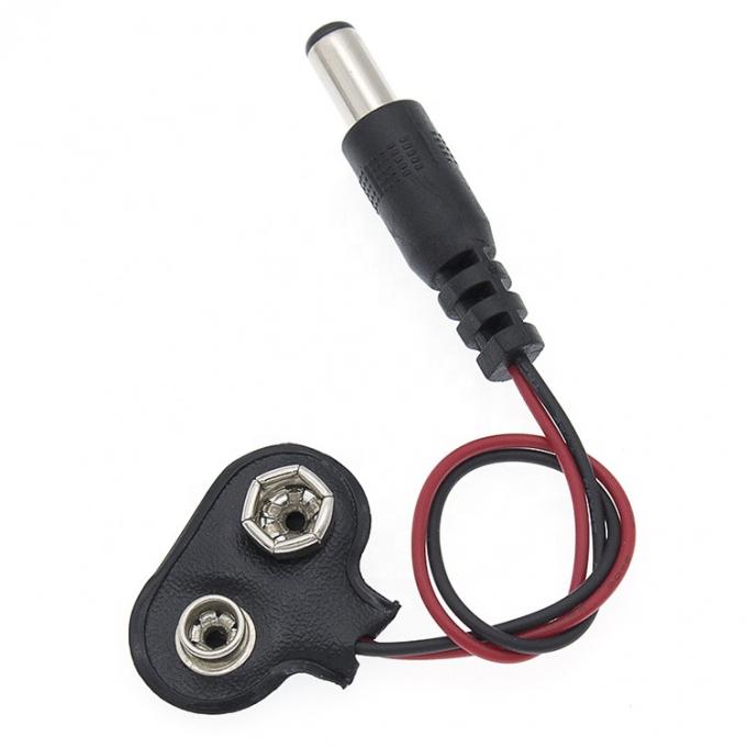 9V 배터리 스냅 클립 커넥터 DC 남성 5.5mm/2.1mm 플러그 전력 케이블 배터리 소지 4