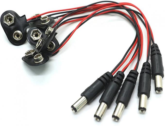 9V 배터리 스냅 클립 커넥터 DC 남성 5.5mm/2.1mm 플러그 전력 케이블 배터리 소지 7