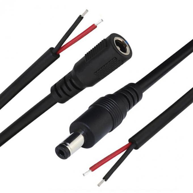 DC 2.1x5.5mm 남성 여성 소켓 배럴 커넥터 오픈 DC 피그테일 전력 케이블 6