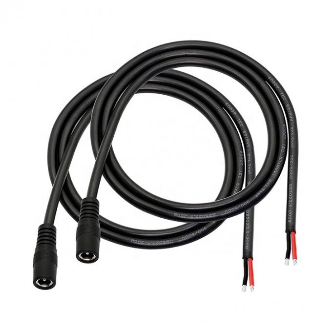 12V 24V DC 공급 입력 잭 2.1x5.5mm 남성 여성 소켓 배럴 커넥터 오픈 DC 피그테일 전력 케이블 1