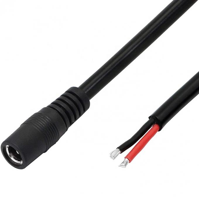 12V 24V DC 공급 입력 잭 2.1x5.5mm 남성 여성 소켓 배럴 커넥터 오픈 DC 피그테일 전력 케이블 3