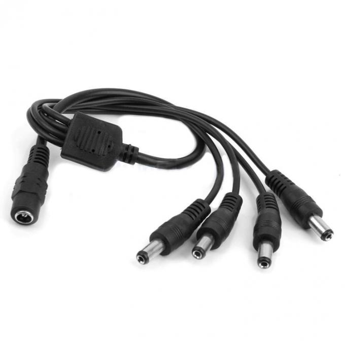 1에서 4 가지 방법 1 여성에서 4 남성 5.5x2.1mm DC 전원 공급 스플리터 케이블 CCTV 카메라 LED 1