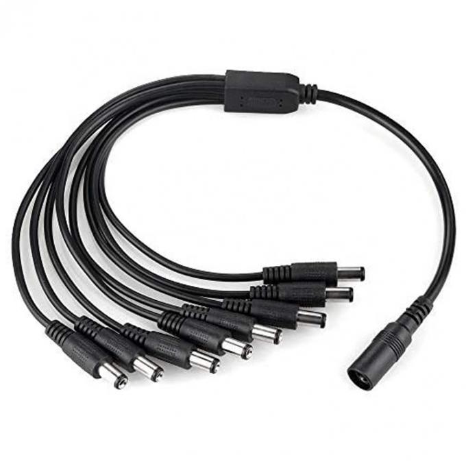 1에서 8 가지 방법 1 여자에서 8 남자 5.5x2.1mm DC 전원 공급 스플리터 케이블 CCTV 카메라 LED 스트립 1