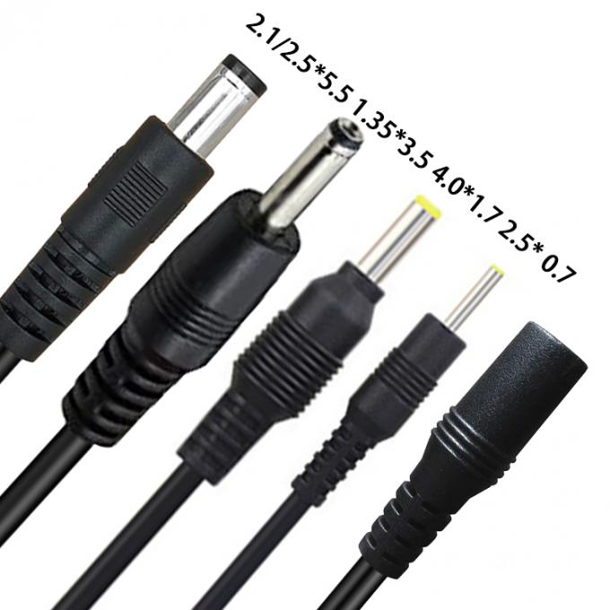 커스텀 5V 1A 2A 남성에서 남성 여성 5521 5525 3.5mm DC 전원 확장 케이블 2