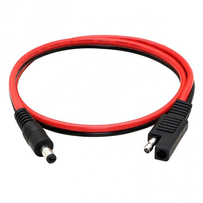 14AWG DC 플러그 5.5x2.1mm 남성에서 SAE 2 핀 커넥터 확장 케이블 자동차 RV 태양 전지 패널 0