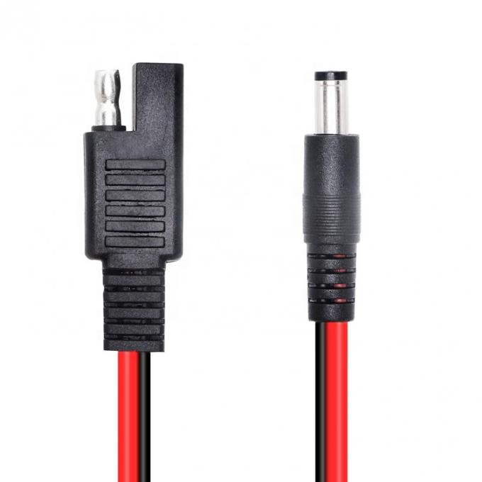 14AWG DC 플러그 5.5x2.1mm 남성에서 SAE 2 핀 커넥터 확장 케이블 자동차 RV 태양 전지 패널 1