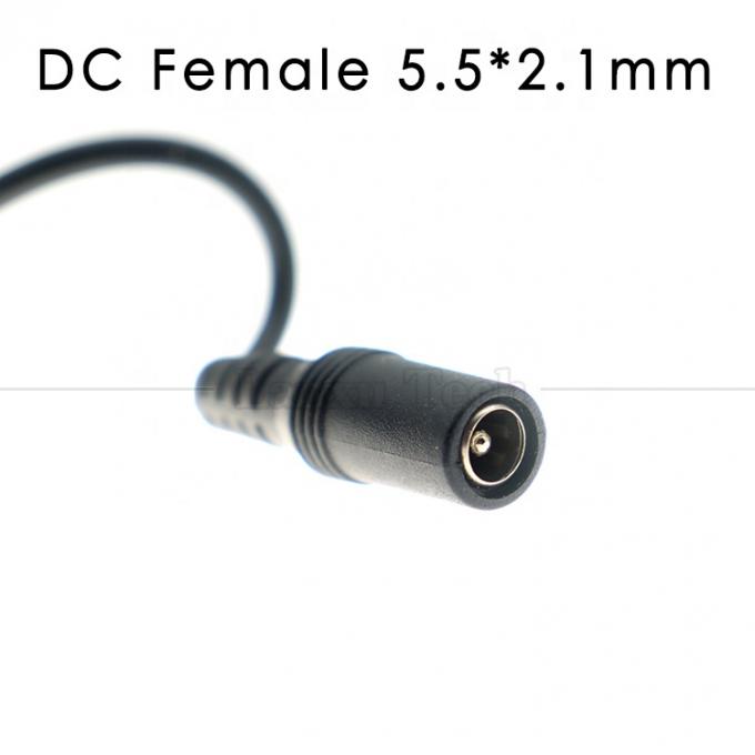 맞춤형 DC 여성 배럴 잭 플러그 5.5x2.1mm 커넥터 오픈 틴 피그테일 와이어 케이블 3