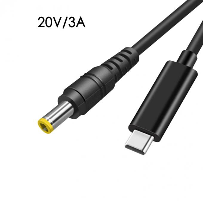 60W 20V 3A USB 타입 C PD 충전 DC 잭 전원 어댑터 케이블 노트북 2