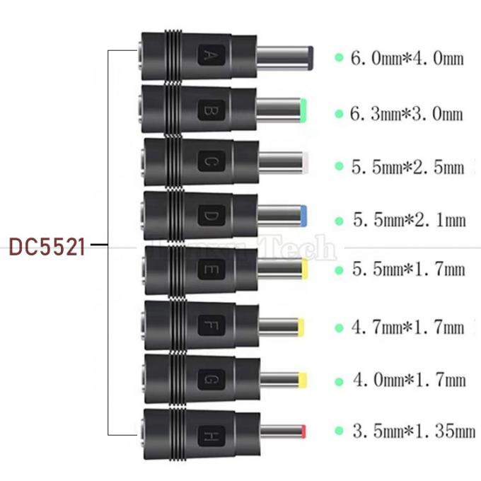 DC 여성 5.5x2.1mm 남성 DC 5.5x2.1 3.5x1.35 4.0x1.7 5.5x1.7 5.5x2.5 6.3x3.0 6.0x4.0 커넥터 변환 어댑터 1