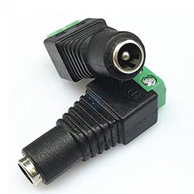 용매 없는 12v 24v 5.5x2.5mm 5.5x2.1mm 여성 DC 전원 플러그 커넥터 잭 어댑터 CCTV 카메라 LED 스트립 라이트 3