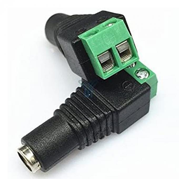 용매 없는 12v 24v 5.5x2.5mm 5.5x2.1mm 여성 DC 전원 플러그 커넥터 잭 어댑터 CCTV 카메라 LED 스트립 라이트 2