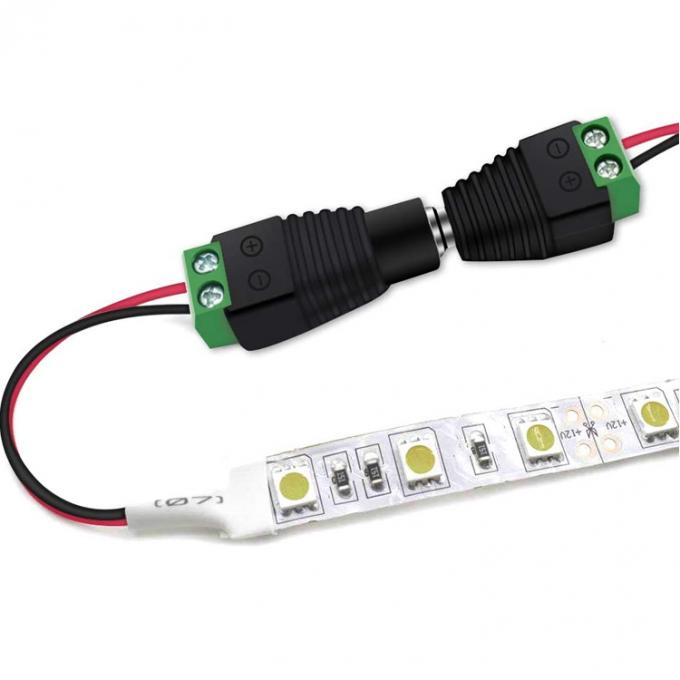 용매 없는 12v 24v 5.5x2.5mm 5.5x2.1mm 남성 DC 전원 플러그 커넥터 잭 어댑터 CCTV 카메라 LED 스트립 라이트 5