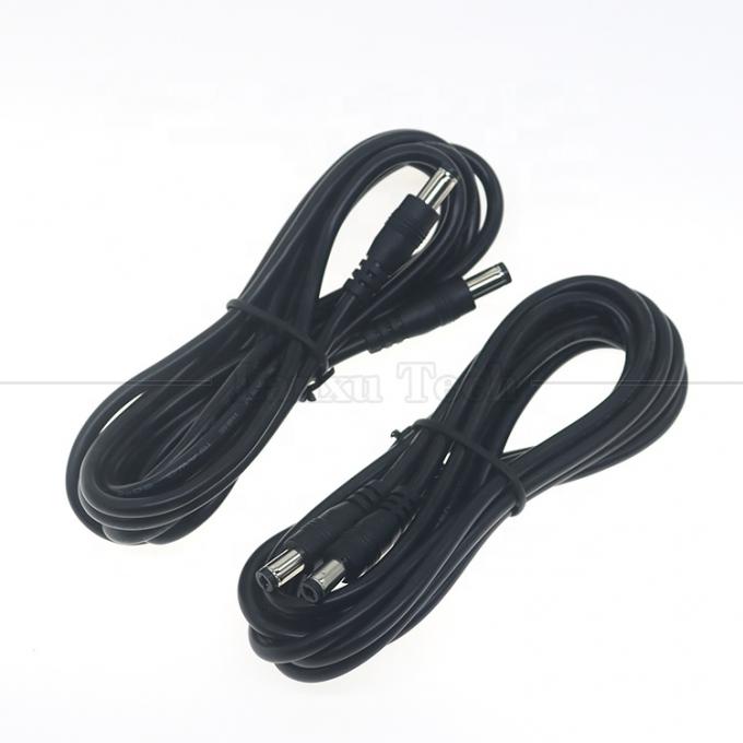 사용자 지정 16AWG 18 20 22 24 26 28 AWG 남성에서 남성 5.5x2.1mm 5.5x2.5mm 3.5x1.35mm 12V DC 플러그 전원 공급 확장 케이블 CCTV 4