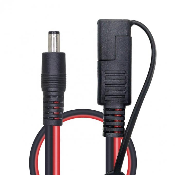 10A 피지 DC 잭 5.5x2.1mm SAE 플러그 전원 확장 케이블 오토바이 태양 전지 패널 충전기 1