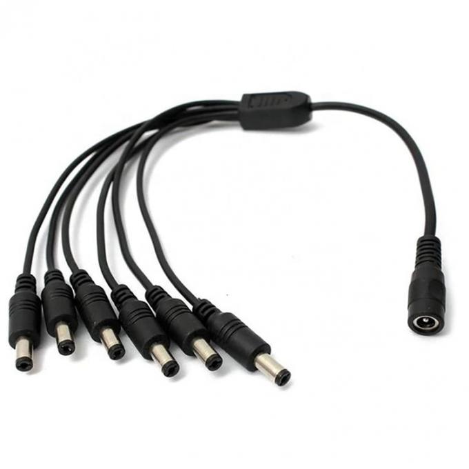 1에서 6 가지 방법 1 여자에서 6 남자 5.5x2.1mm DC 전원 공급 스플리터 케이블 CCTV 카메라 LED 스트립 5