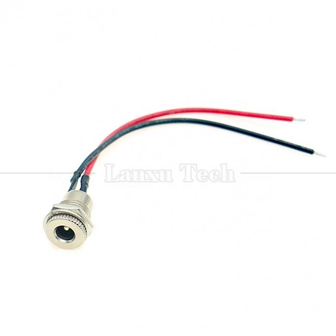 10cm 18AWG 5A 패널 마운트 DC 099 여성 소켓 5.5x2.1mm 2.5mm 금속 스레드 커넥터 5
