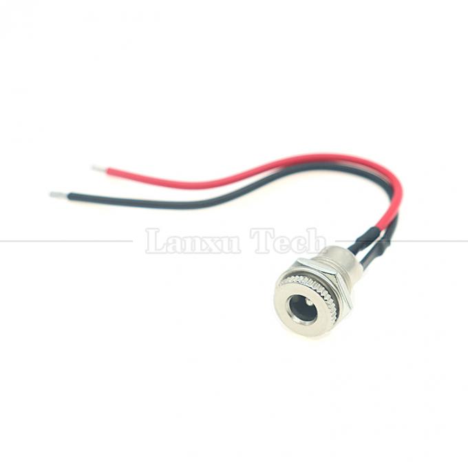10cm 18AWG 5A 패널 마운트 DC 099 여성 소켓 5.5x2.1mm 2.5mm 금속 스레드 커넥터 7