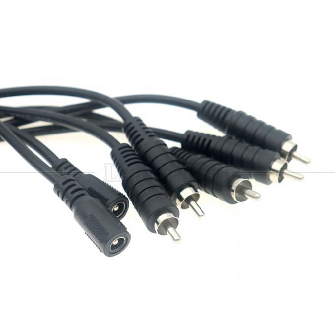 RCA 남성에서 DC 5.5x2.5mm 5.5x2.1mm 여성 플러그 배럴 잭 12V DC 페달 전원 케이블 0