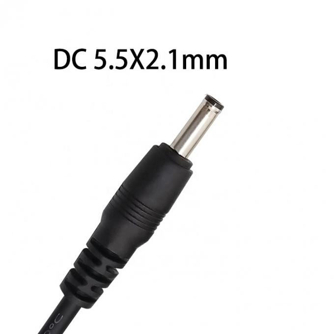 CUSTOM DC 배럴 잭 남성 2.1X5.5mm에 SR Grommet와 함께 벗겨진 틴 와이어 pigtail 맨 끝 케이블 3