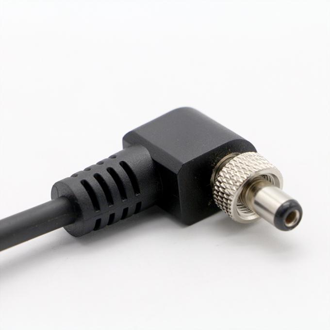 OEM 스크루 잠금 90도 오른쪽 각 5V 12V 남성에서 여성 5.5x2.1mm 5.5X2.5mm DC 전원 케이블 2