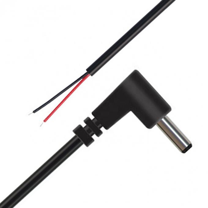 90도 오른쪽 각 DC 잭 5.5x2.1mm 5.5x2.5mm 1.35x3.5mm 오픈 와이어 엔드 피그테일 케이블 0