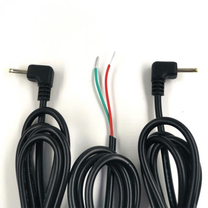 사용자 정의 90도 앵글 DC 배럴 잭 2.5x0.7mm 찢어진 틴 벗은 와이어 끝 케이블 5
