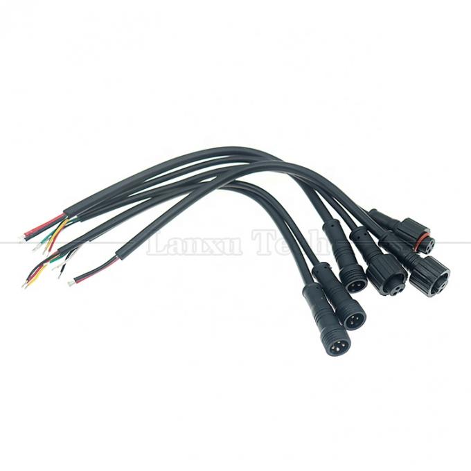 커스터마이징 IP67 IP68 방수 M12 2pin 3pin 4pin M12 DC 열기 헐선 끝 케이블 LED 조명 2