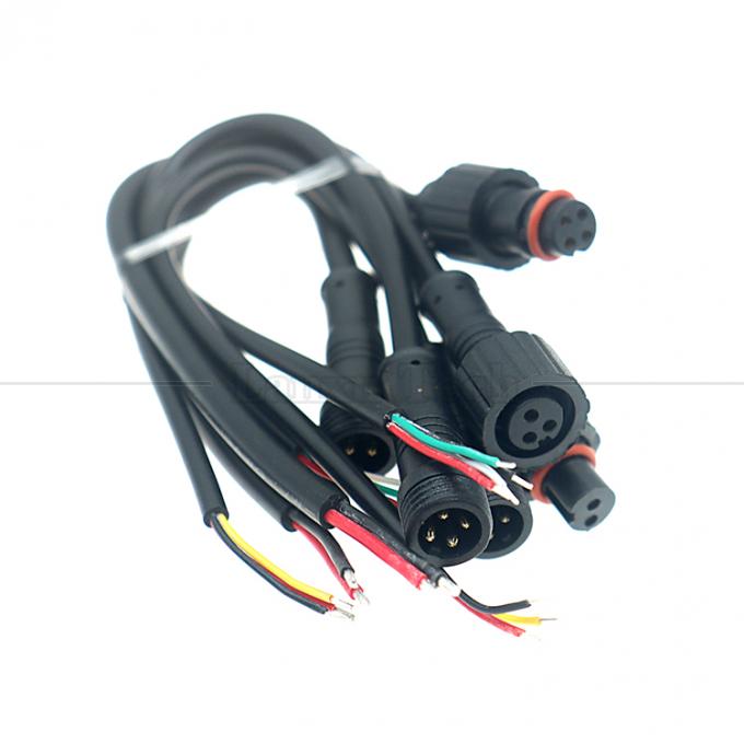 커스터마이징 IP67 IP68 방수 M12 2pin 3pin 4pin M12 DC 열기 헐선 끝 케이블 LED 조명 7