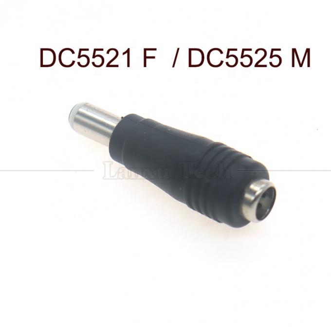 5.5x2.1mm 여성에서 5.5x2.5mm 플러그 남성 DC 전원 배럴 잭 커넥터 변환 어댑터 2