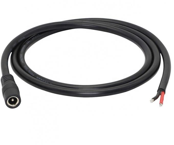 1M 2M 3M DC 공급 입구 배럴 잭 2.1x5.5mm 남성 여성 소켓으로 오픈 피그테일 DC 전력 케이블 6