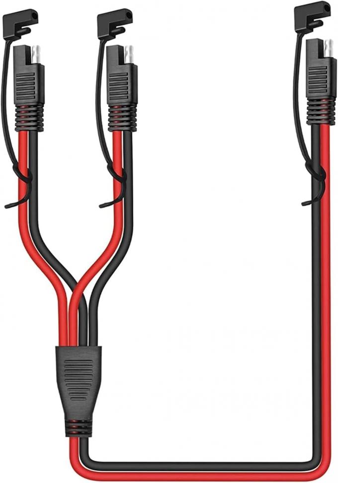 14AWG SAE DC 전력 자동차 커넥터 케이블 Y 스플리터 1 ~ 2 SAE 확장 케이블 RV 카라반 태양 전지 패널 배터리 충전 1