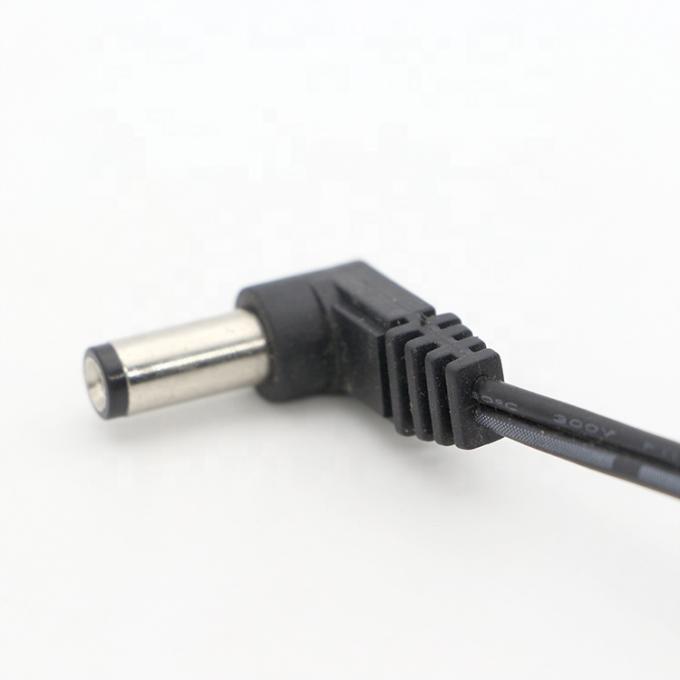 90도 앵글 DC 배럴 잭 2.1x5.5mm 남성 여성 오픈 Pigtail DC 전원 케이블 3