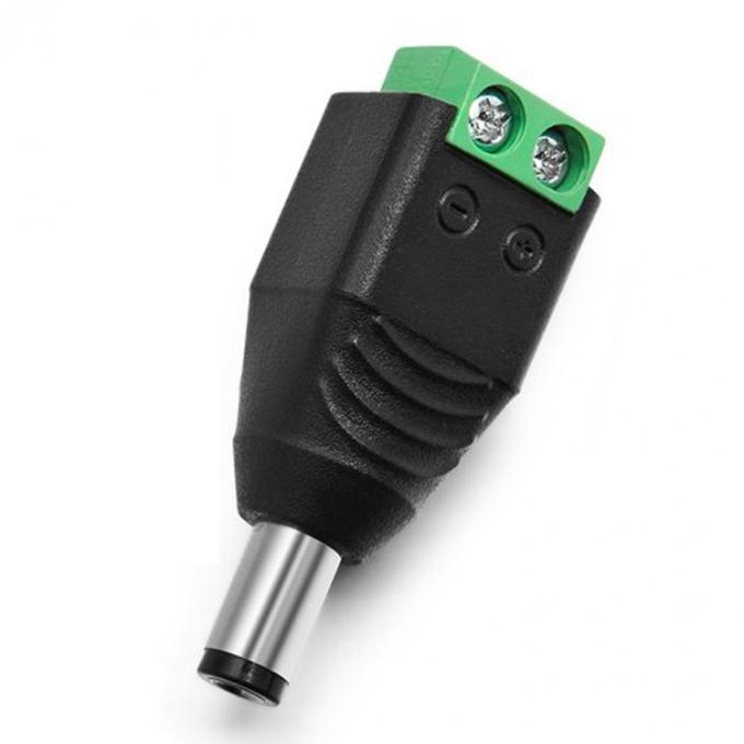 용매 없는 12v 24v 5.5x2.5mm 5.5x2.1mm 남성 DC 전원 플러그 커넥터 잭 어댑터 CCTV 카메라 LED 스트립 라이트 2