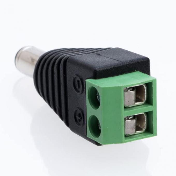 용매 없는 12v 24v 5.5x2.5mm 5.5x2.1mm 남성 DC 전원 플러그 커넥터 잭 어댑터 CCTV 카메라 LED 스트립 라이트 3