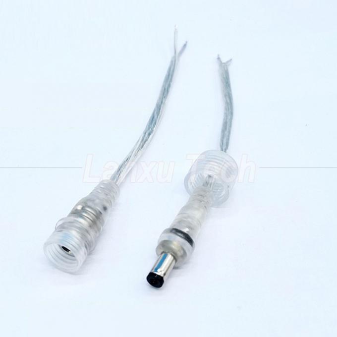 방수 남성에서 여성 DC.5x2.1mm 배럴 잭 전원 확장 케이블 LED 스트립 램프 전구 빛 1