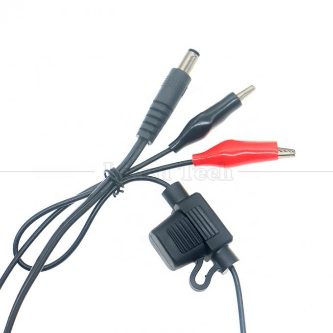 트레일 카메라용 12V DC 5.5X2.1mm에서 알리거터 클립 퓨즈 전원 케이블 2