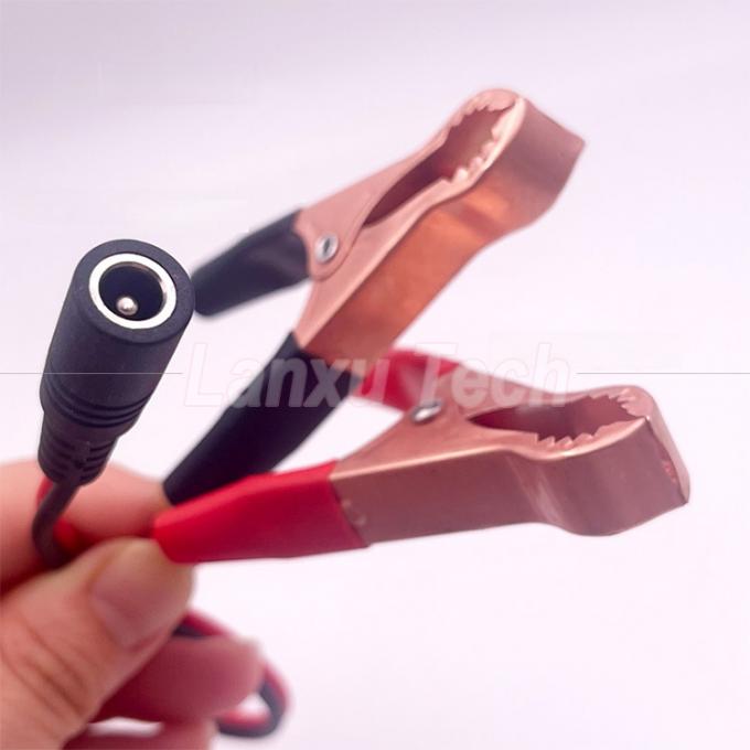남성 여성 DC 잭 플러그 5.5x2.1mm 알리거터 클립 자동차 충전기 전원 공급 케이블 3