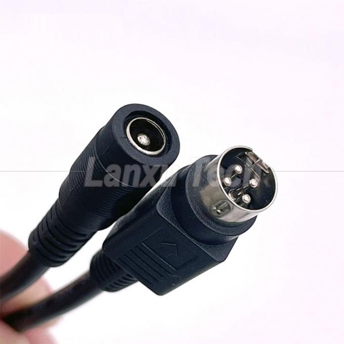 4 핀 미니 DIN에서 DC 여성 잭 5.5x2.1mm 전원 확장 케이블 카메라 DVD TV PC 바코드 프린터 3