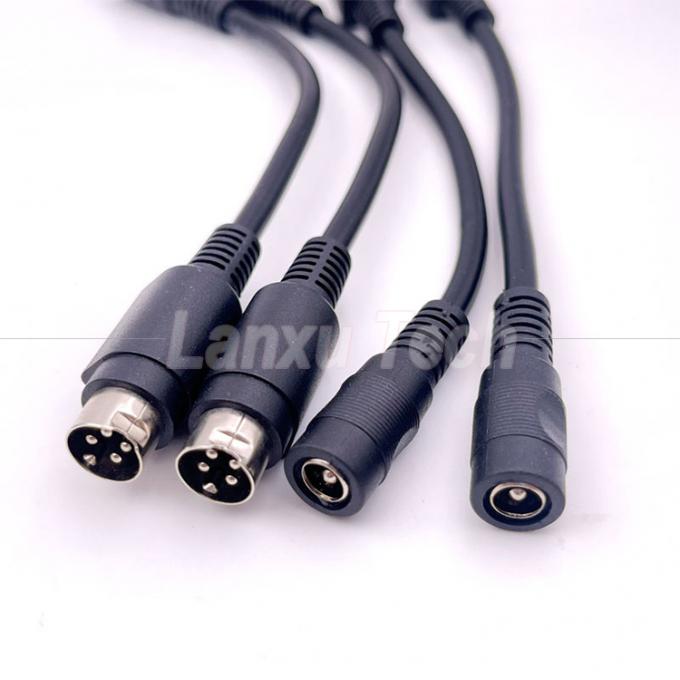 4 핀 미니 DIN에서 DC 여성 잭 5.5x2.1mm 전원 확장 케이블 카메라 DVD TV PC 바코드 프린터 5