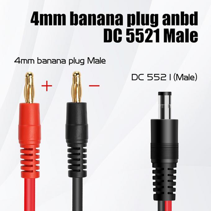 12v DC 5.5mm X 2.1mm 남성 4mm 바나나 플러그 케이블 4
