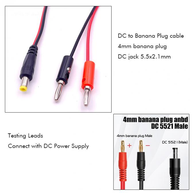 12v DC 5.5mm X 2.1mm 남성 4mm 바나나 플러그 케이블 2