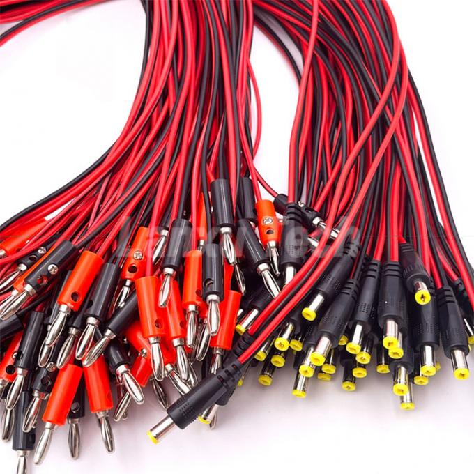 12v DC 5.5mm X 2.1mm 남성 배럴 잭 4mm 바나나 플러그 테스트 리드 전력 케이블 4