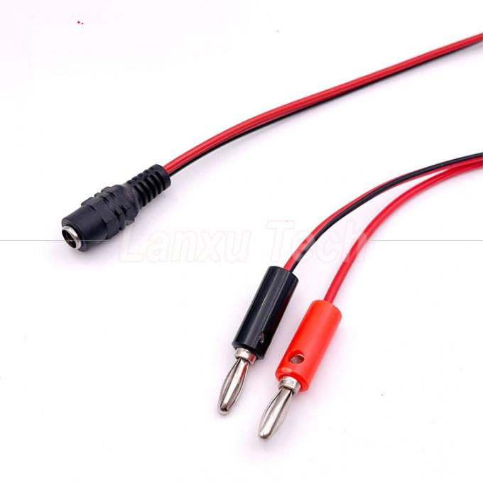 12v DC 5.5mm X 2.1mm 남성 배럴 잭 4mm 바나나 플러그 테스트 리드 전력 케이블 6