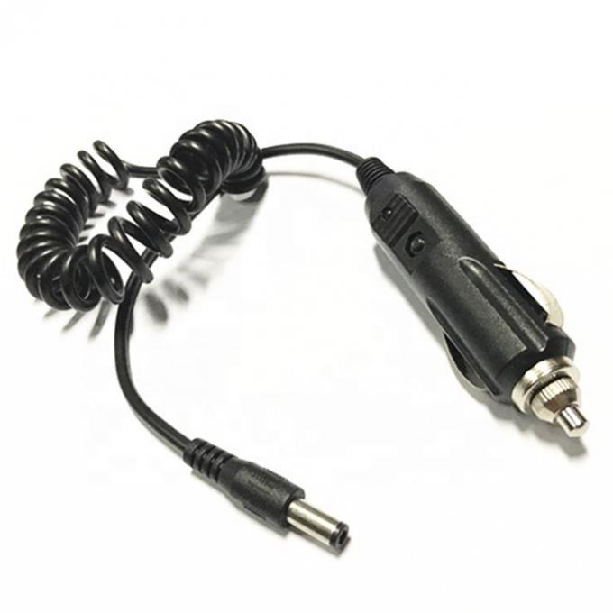 12V 스프링 코일드 자동차 DC 잭 5.5x2.1mm 담배 켜기 연장 케이블 2