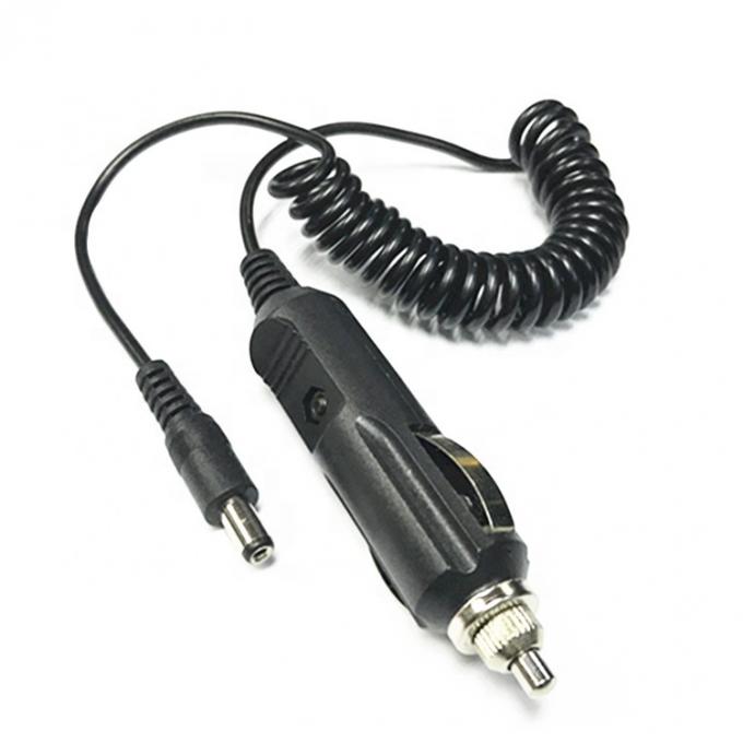 12V 스프링 코일드 자동차 DC 잭 5.5x2.1mm 담배 켜기 연장 케이블 4