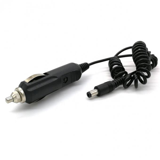 12V 스프링 코일드 자동차 DC 잭 5.5x2.1mm 담배 켜기 연장 케이블 3