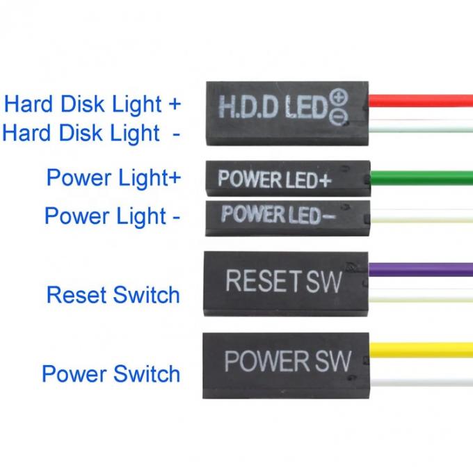 PC 케이스 컴퓨터 메인보드 HDD 재설정 ATX 전원 케이블을 켜고 끄고 LED 조명 3