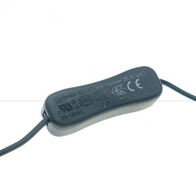 전원 ON OFF 1M USB A 남성 304 스위치 버튼과 함께 열 캔 벗은 와이어 충전 케이블 4
