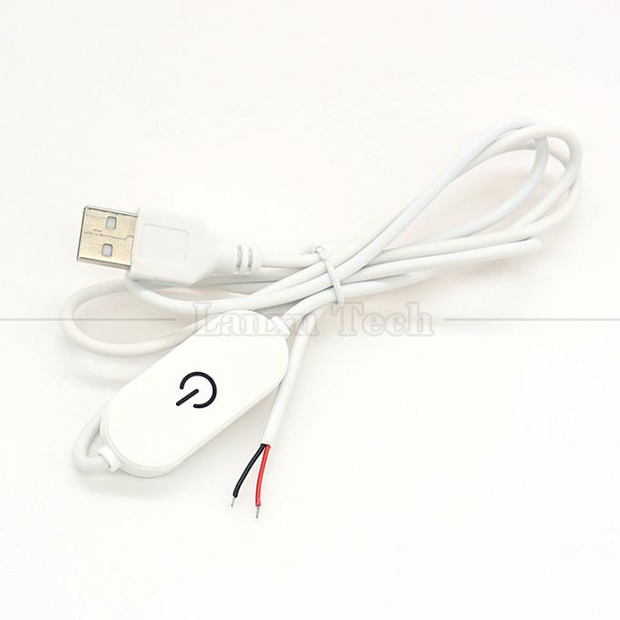 5V 1m 켜고 끄고 스위치 컨트롤러 USB로 열기 전선 끝 케이블 터치 디머 3w 5w LED 스트립 라이트 램프 5