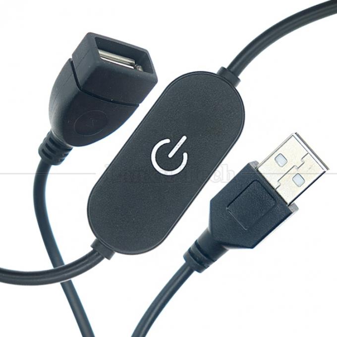5v 스텝리스 업 다운 터치 컨트롤러 디머 1m 남성에서 여성 USB 켜고 끄는 스위치 케이블 LED 스트립 바 램프 2